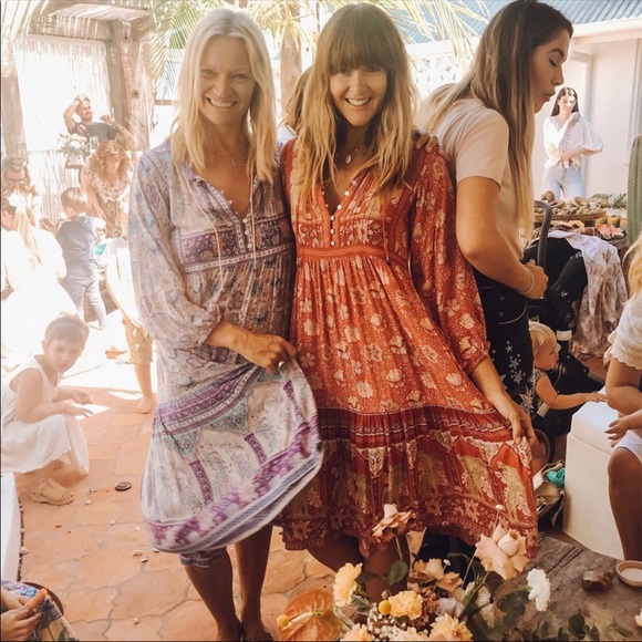 Dresses & Skirts - Poinciana Cherry Boho Gypsy Cotton Dress